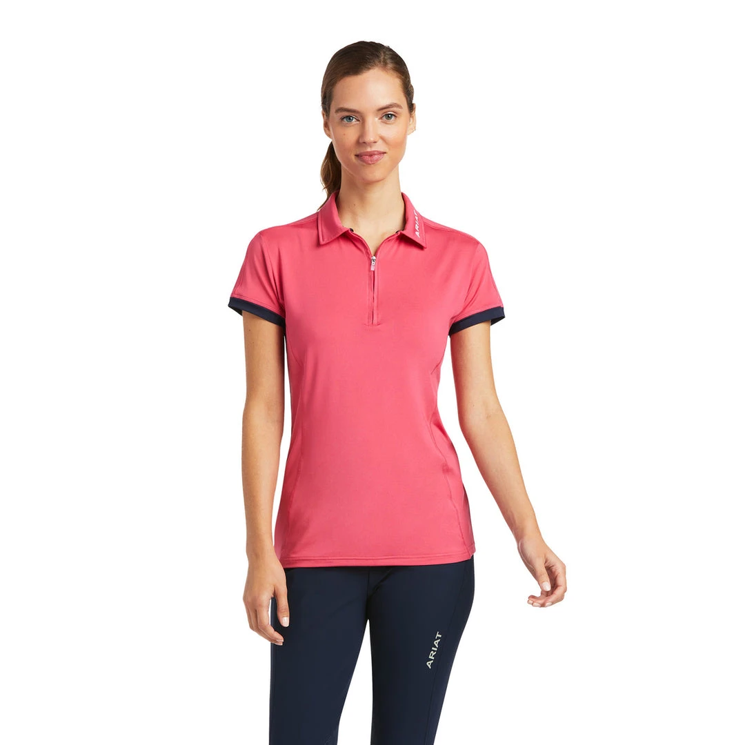 Hot Sale 🥰 Shirts & Tops Ariat Women's Bandera 1/4 Zip Short Sleeve Polo 🔔 Shirt ⭐ 3 Shirts & Tops Ariat Women's Bandera 1/4 Zip Short Sleeve Polo Shirt