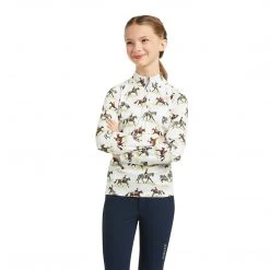 Children's Tops Ariat Youth Sunstopper 2.0 1/4 Zip Baselayer Print