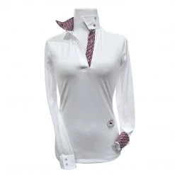 Show Shirts Essex Classics Ladies "Owls" Talent Yarn Wrap Collar Long Sleeve Show Shirt