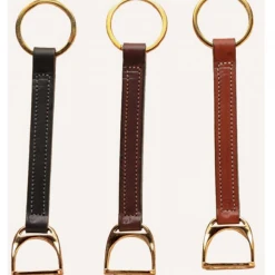 Equestrian Decor Tory Leather Stirrup Key Fob