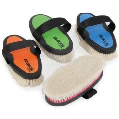 Shires Equestrian Products EZI-GROOM Grip Body Brush With Goat Hair Grooming