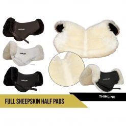Wholesale ❤️ Saddle Pads & Fittings ThinLine Full Sheepskin Trifecta Half Pad 🎉 16 Saddle Pads & Fittings ThinLine Full Sheepskin Trifecta Half Pad