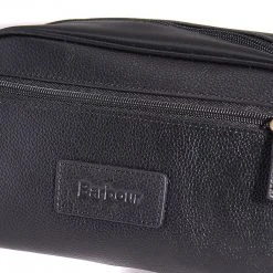 Barbour Leather Wash Bag