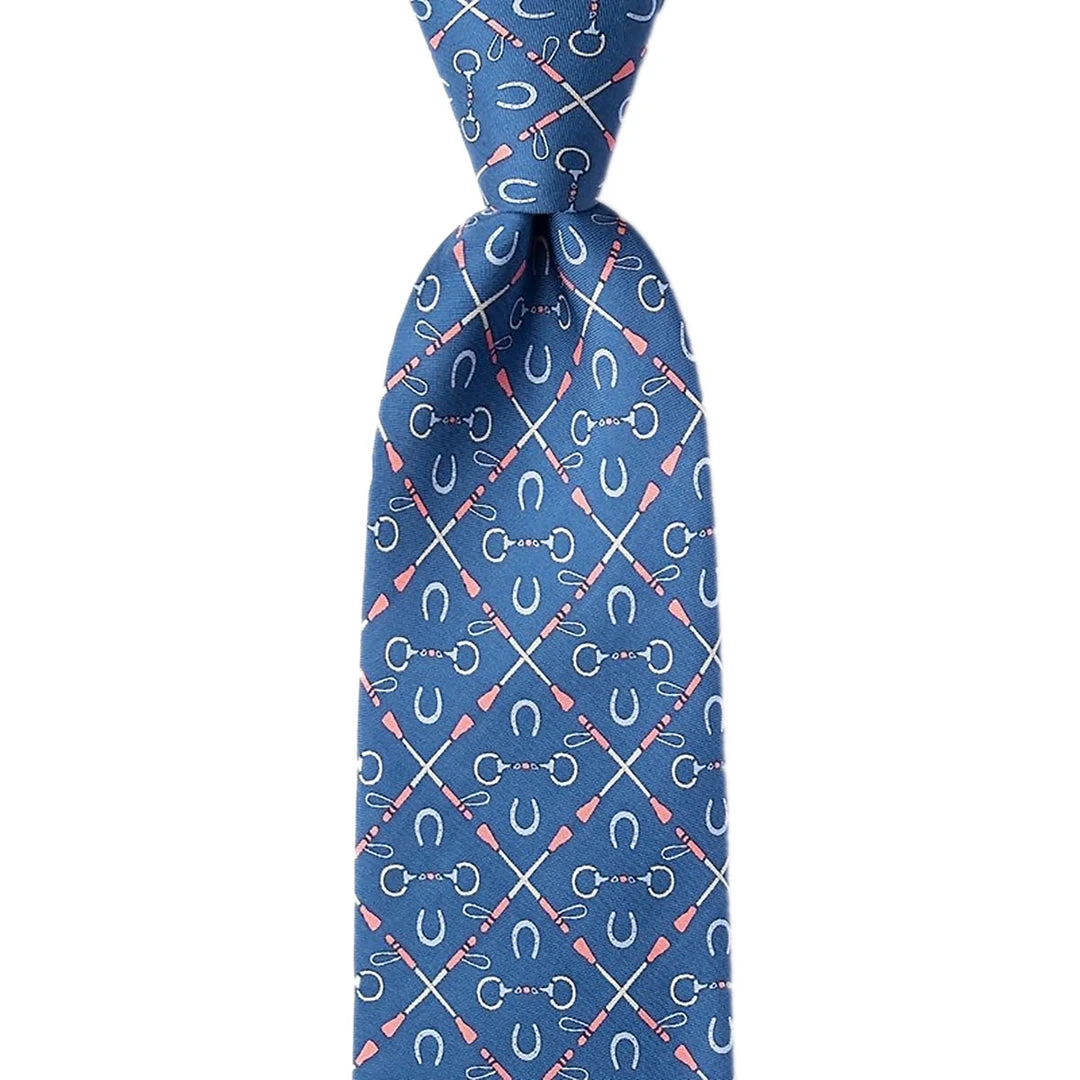 Deals ⭐ Wild Attire Inc. Cream Of The Crop Blue Silk Tie Equestrian Accessories 👏 4 Wild Attire Inc. Cream Of The Crop Blue Silk Tie Equestrian Accessories