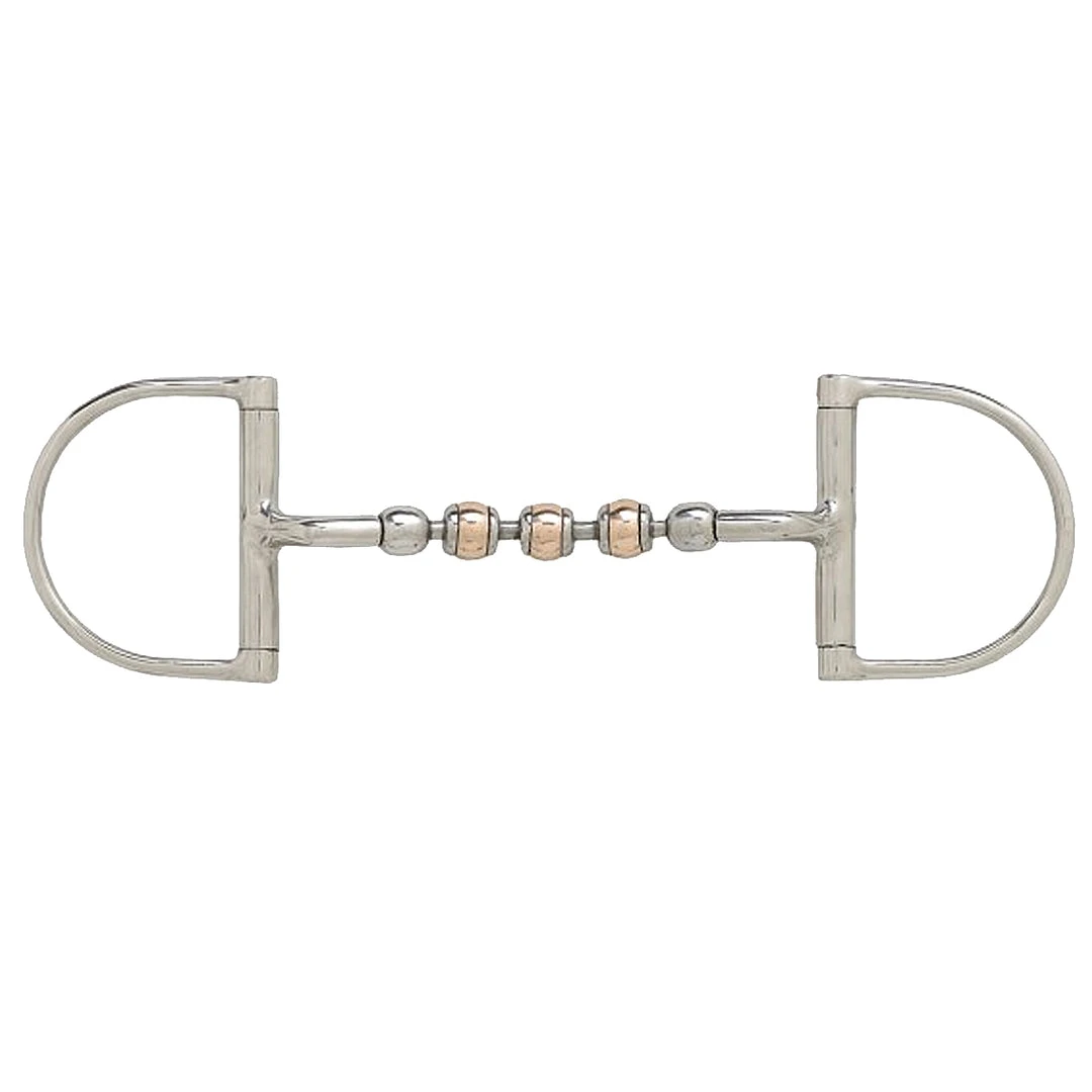 Budget ✔️ English Riding Supply Horse Bits Metalab Magic Rotating Copper Ball Dee Ring Bit ✨ 3 English Riding Supply Horse Bits Metalab Magic Rotating Copper Ball Dee Ring Bit