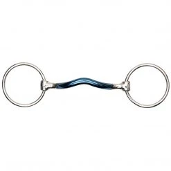 Shires Equestrian Products Horse Bits Shires Blue Alloy Mullen Mouth Loose Ring Bit