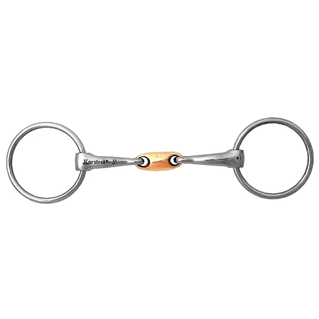 Discount 🔥 Weatherbeeta Horse Bits JP Korsteel Stainless Steel Copper Oval Link Loose Ring Snaffle Bit ⭐ 3 Weatherbeeta Horse Bits JP Korsteel Stainless Steel Copper Oval Link Loose Ring Snaffle Bit