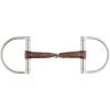 Partrade Metalab Leather Pinchless Big Dee Snaffle Bit