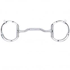Toklat Originals Horse Bits Toklat Myler Eggbutt With Hooks With Stainless Steel Forward Tilt Ported Barrel Snaffle MB 36