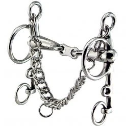 Intrepid Coronet Flat Link Hollow Mouth Pelham Bit Horse Bits