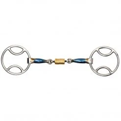 Shires Equestrian Products Shires Blue Sweet Iron Bevel With Roller Link Bit