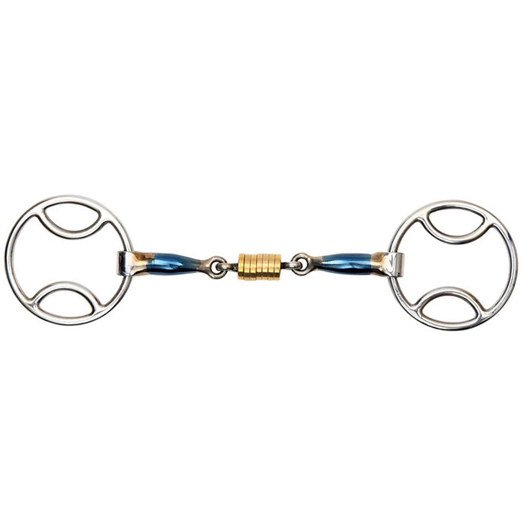 Best Sale ⌛ Shires Equestrian Products Shires Blue Sweet Iron Bevel With Roller Link Bit ✨ 3 Shires Equestrian Products Shires Blue Sweet Iron Bevel With Roller Link Bit