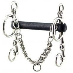 Intrepid Coronet Flexible Rubber Mullen Mouth Pelham Bit Horse Bits