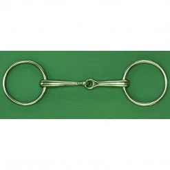 English Riding Supply AlBaCon German Silver 14MM Solid Mouth Bradoon With 65mm Rings Horse Bits