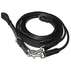 JPC Equestrian HDR Draw Reins With Snaps Horse Training Equipment