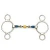 New ⭐ English Riding Supply Centaur Blue Steel 2-Ring Gag Bit With Loose Brass Roller Disks Horse Bits ⌛ 2 English Riding Supply Centaur Blue Steel 2-Ring Gag Bit With Loose Brass Roller Disks Horse Bits