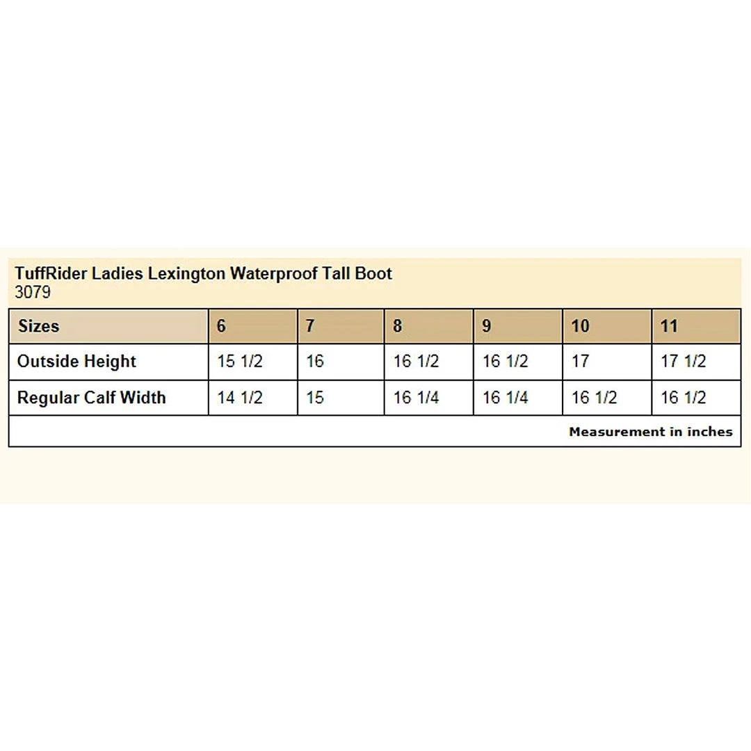 Budget 👏 JPC Equestrian TuffRider Women's Lexington Waterproof Tall Boots ✨ 6 JPC Equestrian TuffRider Women's Lexington Waterproof Tall Boots