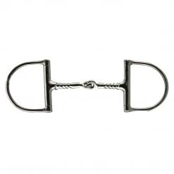 Intrepid Pinchless Corkscrew Large Dee Ring Snaffle Bit Horse Bits