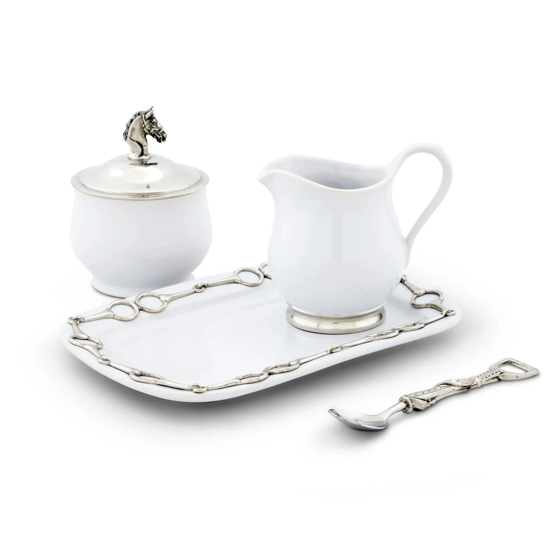 Budget ๐งจ Equestrian Decor Arthur Court Sugar & Creamer Set ๐ 4 Equestrian Decor Arthur Court Sugar & Creamer Set