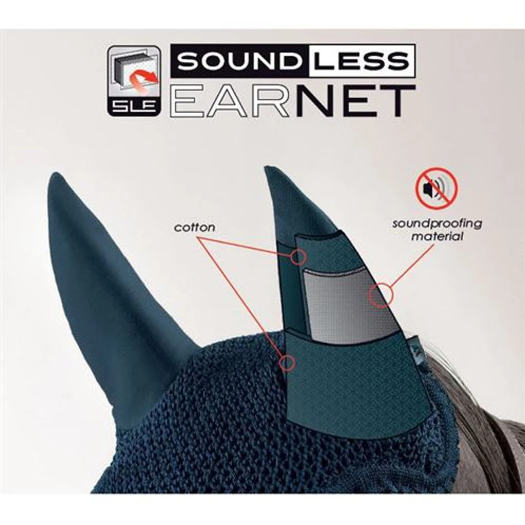 Brand new ✨ Horse Training Equipment Equiline Soundless Ear Net 🎉 8 Horse Training Equipment Equiline Soundless Ear Net