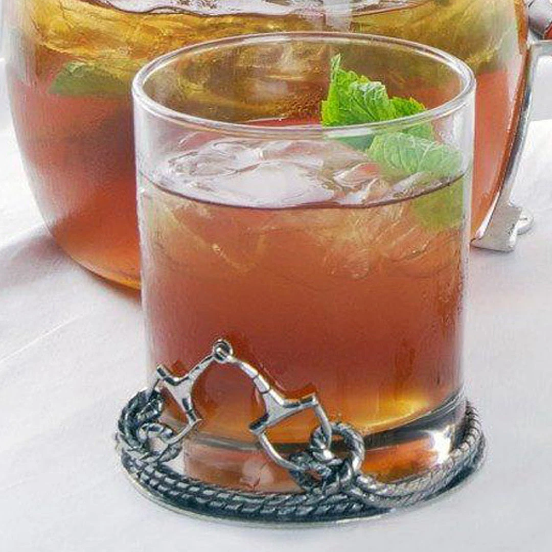 Promo 😀 Arthur Court Equestrian Bit Double Old Fashioned Glass ✨ 3 Arthur Court Equestrian Bit Double Old Fashioned Glass