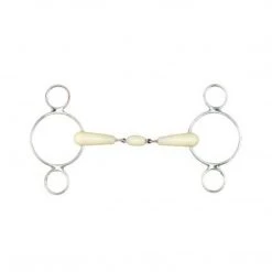 English Riding Supply Horse Bits Happy Mouth 2-Ring Double Jointed Gag Bit