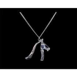 Designs By Loriece Loriece Equestrian Angled Horse Head Necklace Jewelry