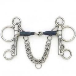English Riding Supply Horse Bits Centaur Blue Steel Jointed Tom Thumb Pelham Bit