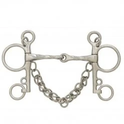 English Riding Supply Centaur Stainless Steel Slow Twist Jointed Mouth Pelham Bit