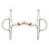 English Riding Supply Centaur Copper Overlay Quarter Moon Full Cheek Snaffle Bit