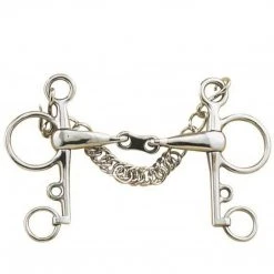 English Riding Supply Centaur French Mouth Pelham Bit With Chain Horse Bits