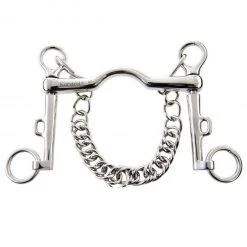 Weatherbeeta Horse Bits Korsteel Stainless Steel Low Port Sliding Curb Bit