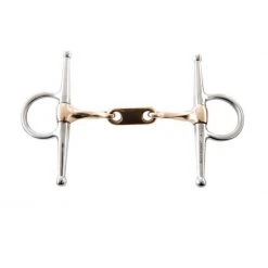Weatherbeeta Korsteel Stainless Steel Twisted Copper Mouth Dr Bristol Full Cheek Snaffle Bit
