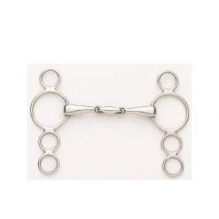 English Riding Supply Ovation Elite Solid Stainless Steel 3-Ring Gag Horse Bits