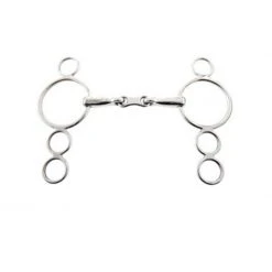 Weatherbeeta Korsteel Stainless Steel French Link 3 Ring Dutch Gag Bit Horse Bits