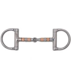 Toklat Originals Horse Bits Toklat Copper And Stainless Steel Roller Snaffle Racing Dee Bit
