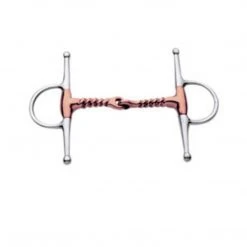 Weatherbeeta Korsteel Stainless Steel Copper Mouth Corkscrew Full Cheek Snaffle Bit