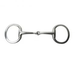 Weatherbeeta Korsteel Stainless Steel Medium Weight Solid Mouth Eggbutt Snaffle Bit