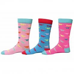 JPC Equestrian Kid's Boots & Socks TuffRider Neon Pony Kids Socks 3 Pack